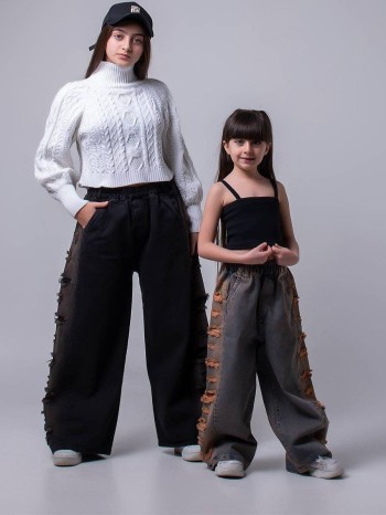 شلوار شافل جین کد 70258